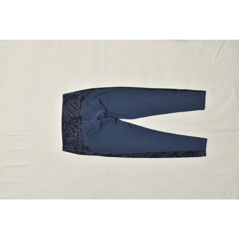 Adidas Climalite Women's Navy Blue & Black Patterned Athletic Leggings Regular S - Picture 2 of 8